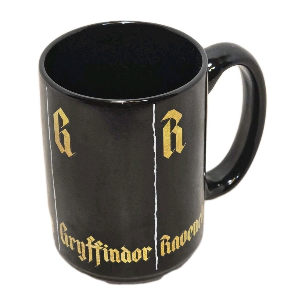Harry Potter‎ Hogwarts Houses Mug Zak Designs Black Gold EUC ☕✨